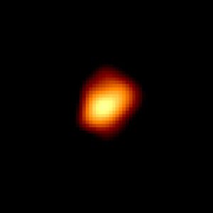 Mira is a red giant star with an uneven size.