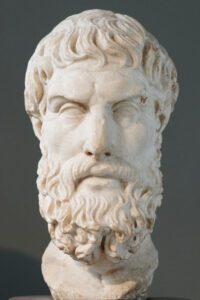 Epicurus presented a potent argument on the problem of evil with any good God.