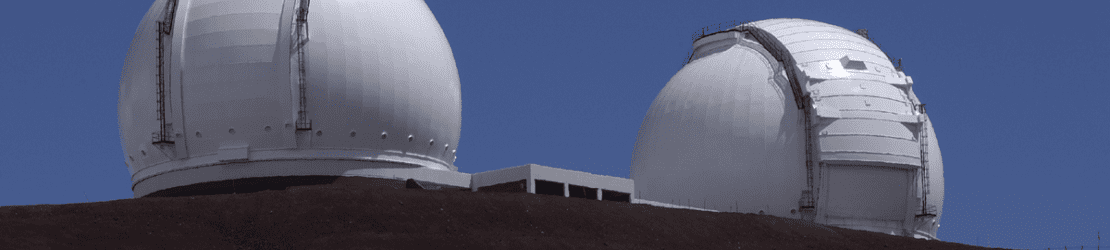 The Keck telescopes in Hawaii are some of the largest telescope in the world with 10 meter mirrors. They have helped in the observation of very distant objects in Universe.