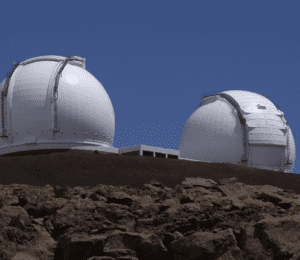 The Keck telescopes in Hawaii are some of the largest telescope in the world with 10 meter mirrors. They have helped in the observation of very distant objects in Universe.