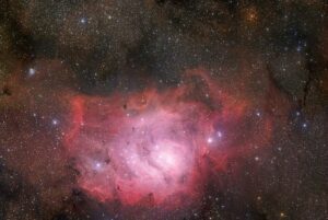 A nebula or gas cloud in space - we can tell through spectroscopy the elements that are contained within gas clouds thousands of light years away from Earth.