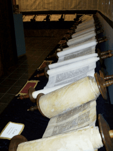 A collection of Hebrew scrolls comprising the Tanakh or Hebrew Old Testament; most is in Hebrew, some is in Aramaic.