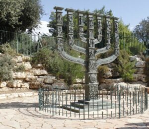 Jewish Menorah symbolizes the seven major Jewish Feasts or Festivals.