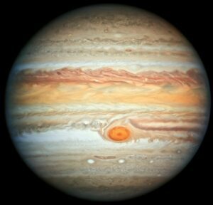 Jupiter is the largest planet in the Solar System with multiple moons. It was considered the "King Planet" by the ancients.