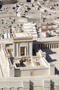 Second Jewish Temple construction started when Artaxerxes let the Jewish people leave to travel back to Jerusalem.