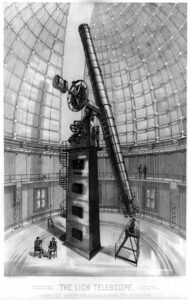The appearance of one of the largest refracting telescopes.
