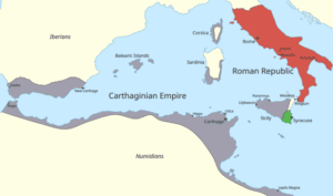The Punic Wars were eventually won by Rome greatly expanding Rome's territories.